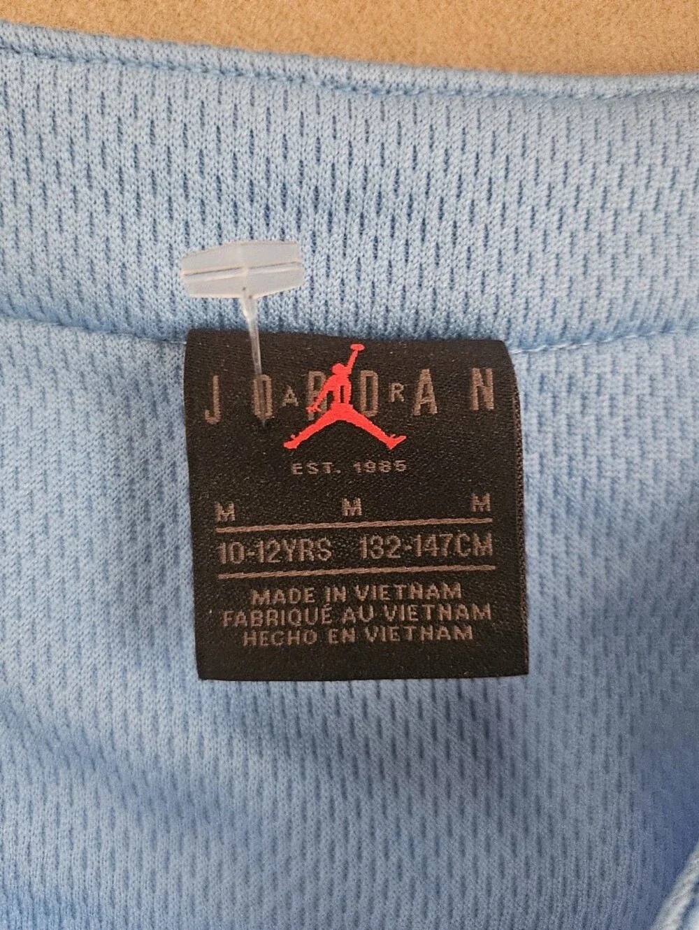 Jordan Light Blue and Black Short-Sleeve Baseball Jersey